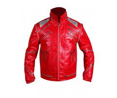 Happy Christmas| Michael Jackson Red Beat Classic Vintage Leather Jacket | free-classifieds-canada.com - 1