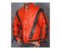 Happy Christmas| MICHAEL JACKSON VINTAGE RED LEATHER JACKET | free-classifieds-canada.com - 2