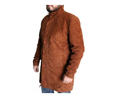 Happy Christmas| Robert Sheriff Brown Suede Leather Jacket | free-classifieds-canada.com - 2