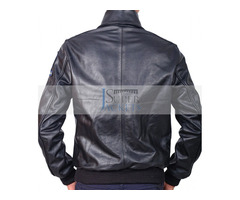 Happy Christmas| Steve Mcqueen Black Bomber Motorcycle Leather Jacket | free-classifieds-canada.com - 3