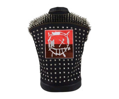 "Happy Christmas" Watch Dog Punk Gaming Leather Vest With Metal Studs | free-classifieds-canada.com - 1