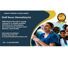 Staff Nurse (Hemodialysis) – Dhahran | free-classifieds-canada.com - 1
