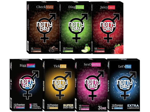 NottyBoy Condoms Variety Pack - 70 Family Pack Condoms - Health ...