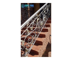  Wrought iron stair railing outdoor - Metal deck railing ideas | free-classifieds-canada.com - 4