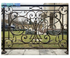  Wrought iron stair railing outdoor - Metal deck railing ideas | free-classifieds-canada.com - 6