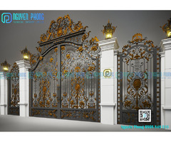Decorative Automatic Wrought Iron Main Gate Design | free-classifieds-canada.com - 1