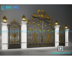 Decorative Automatic Wrought Iron Main Gate Design | free-classifieds-canada.com - 4