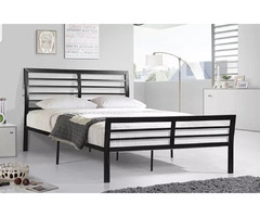 Black Metal Bed- Single, Double or Queen | free-classifieds-canada.com - 1