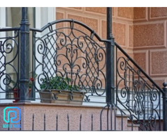 Ornamental iron exterior railing for stairs, porches, decks | free-classifieds-canada.com - 2