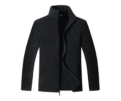 Men's Lightweight Full Zip Soft Polar Fleece Jacket Outdoor Recreation Coat With Zipper Pockets | free-classifieds-canada.com - 1