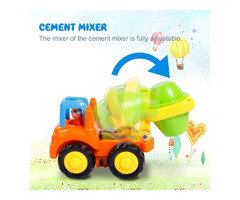 Friction Powered Cars, Push and Go Toy Trucks Construction Vehicles Toys Set for 1-3 Year Old Baby  | free-classifieds-canada.com - 2