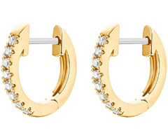 PAVOI 14K Gold Plated Cubic Zirconia Cuff Earrings Huggie Stud | free-classifieds-canada.com - 2