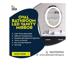 Akem Plumbing: Best elegant Oval shape Bathroom LED Mirror in Brampton | free-classifieds-canada.com - 1