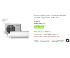 Affordable Split Air Conditioners Bosch Climate 5000 Single Zone 18000 Btu | free-classifieds-canada.com - 4