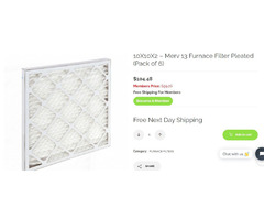 Online Furnace Filter 10X10X2 Merv 13 Pleated (Pack of 6) | free-classifieds-canada.com - 3
