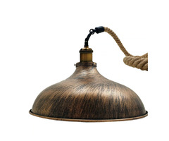 Vintage Hemp Rope Dome Pendant Dinning room, Kitchen, E26 | free-classifieds-canada.com - 5