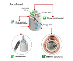  Pendant Ceiling Light Lamp Bulb Holder E26 Edison Screw Cap Socket Fitting | free-classifieds-canada.com - 3