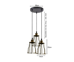 Design Industrial Restaurant Lighting Metal Cage Lamps Bar Hanging Pendant Lights E26 | free-classifieds-canada.com - 6