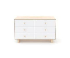OEUF Rhea 6 Drawer Dresser - White/Birch | free-classifieds-canada.com - 1