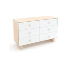 OEUF Rhea 6 Drawer Dresser - White/Birch | free-classifieds-canada.com - 2