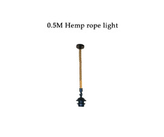 E26 Holder Vintage Hemp Rope Pendant Light Décor Rope 0.5M/1M/2M | free-classifieds-canada.com - 5