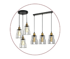 Modern Pendant Light Shade Industrial Metal Wire Frame Loft Cage Ceiling Light | free-classifieds-canada.com - 1