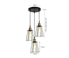 Modern Pendant Light Shade Industrial Metal Wire Frame Loft Cage Ceiling Light | free-classifieds-canada.com - 2