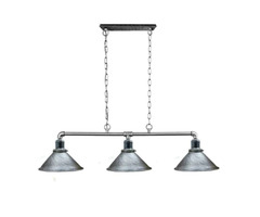 3 Lights Hanging Chandelier Brushed Silver  | free-classifieds-canada.com - 5