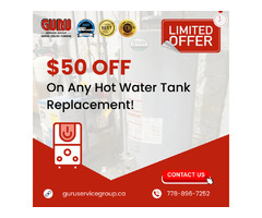  Get$50 Off on any Hot Water Tank Replacement | free-classifieds-canada.com - 1