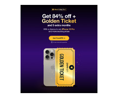 Get 84% OFF + Golden Ticket and 5 extra months, with a chance to win iPhone 15 | free-classifieds-canada.com - 1
