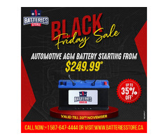 Black Friday Sale on AGM Battery | free-classifieds-canada.com - 1