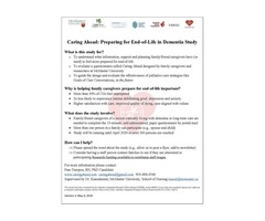 Caring Ahead: Family Caregiver and Dementia Questionnaire Study | free-classifieds-canada.com - 2