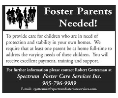 Foster Parents Needed | free-classifieds-canada.com - 1