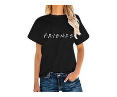 Friends TV Show T-Shirts Womens Summer Casual Short Sleeve Tops Graphic Tees | free-classifieds-canada.com - 1